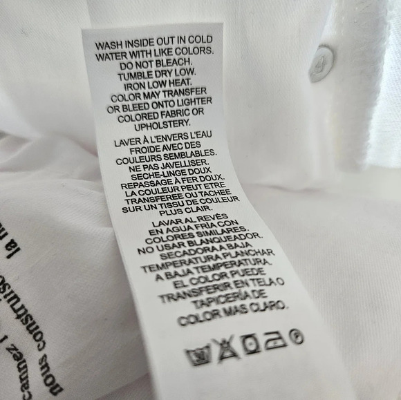 Frame Mini Skirt Womens Sz 1 White Raw Hem Casual Comfort Stretch Straight - Picture 10 of 10